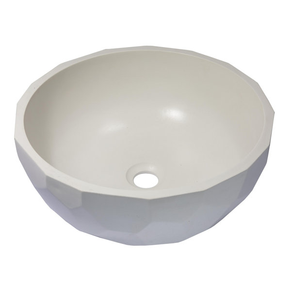 EdenBath Eden Bath 16.3'' Concrete Circular Vessel Bathroom Sink Wayfair